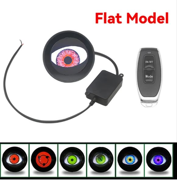 New 6 Modes Universal Blink Demon Eyes Devil Led Headlights Lens 5v 12v 3.0 Inch Bi Led Projector Car Light Accessories Image 