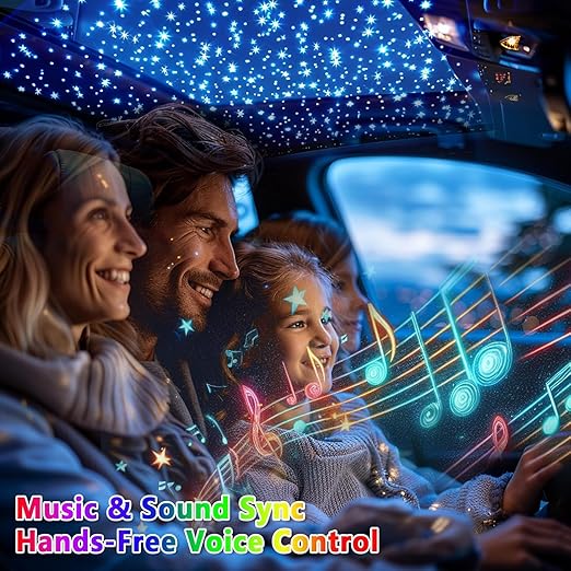 32W Dual Head with Shooting Star RGBW APP + Remote Control Fiber Optic Light Kit 1100pieces (900+200pc) 5m 16.4ft Fibre for Decoration in Ceiling Home and Car Image 