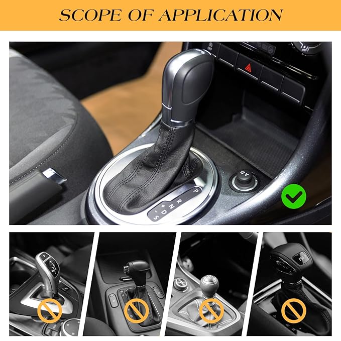  Car Silicone DSG Automatic Gear Shift Knob Cover Antislip Shifter Knob Univeral Fit Shifter Handle Protective Cover (Black) Image 