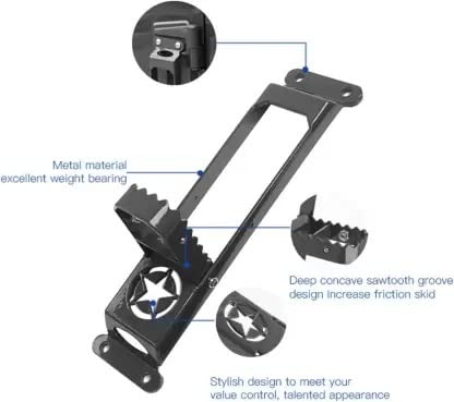 Star Metallic Door Hinge Step Compatible For Thar Cars (Set of 2, Black) Image 