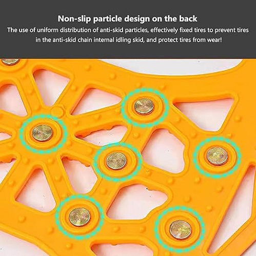 Car Tire Snow Chains with Adjustable Tensioner Strap with 6pcs Image 