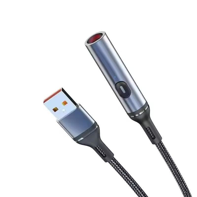 3 in 1 Multi-Function 6A/120W/12V Fast Charging USB Type-C Data Cable with Cigarette Lighter Threaded Cable Connectors for Mobile Phones & Tablets Image 