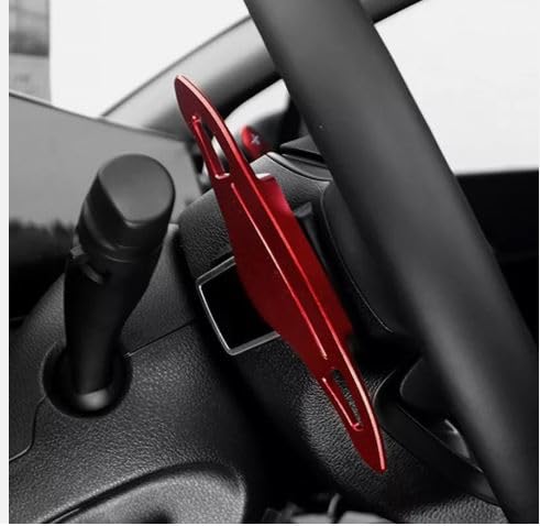 Aluminium Alloy Shift Paddle Steering Wheel Shifter Paddlers Extension Compatible for Kia K5 2021-2025 (Red) Image 