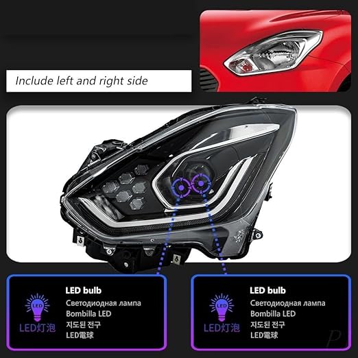 Headlight For Suzuki For Swift 2018-2021 Car Headlights Drl Hella Led Bi Xenon Lamp Fog Lights Car Accessory Head Lamp Cover Car Headlights Image 