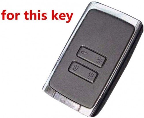 Silicone Remote Key Case Cover For Renault Kadjar Black (Pack of 1) Image 