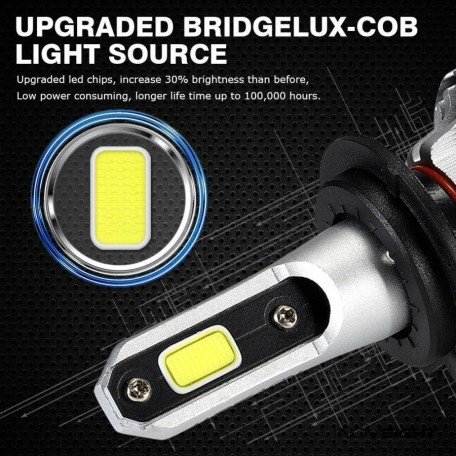 Novsight 9006/HB4 LED Headlight Kits (Pack of 2)- Bridgelux-COB LED Chips - 72W 10000Lumens 6500K White - High/Low Beam Headlight/Fog Light Conversion Kit Image 