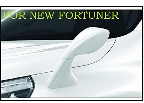 Car Bonnet Fender Side Mirror Wide Angle View for Toyota Fortuner New - White Image 