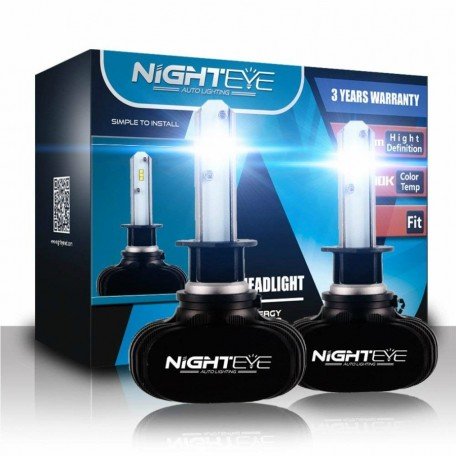 NIGHTEYE-A315 LED Headlight Bulbs 2Pcs 50W 8000LM 6500K All-in-one Conversion Kit w/CSP Chips Bulb Single Beam Bulbs Super Bright LED Car light (H27/880/881) Image 