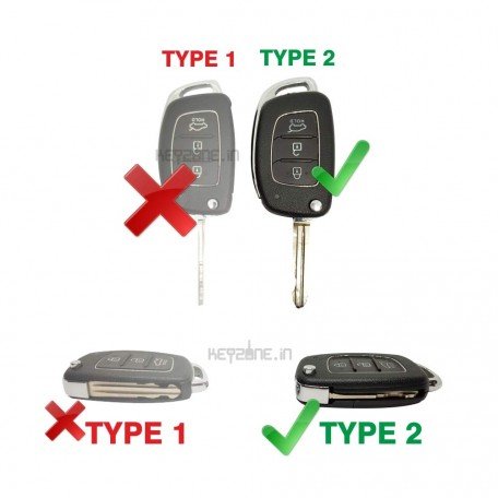  Silicone Key Cover For Hyundai Venue Flip Key (Black) Image 