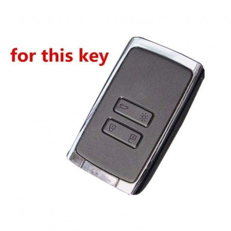  Silicone Remote Key Case Cover For Renault Koleos kadjar Orange (pack of 1) Image 