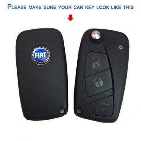 Silicone Key Cover Fit For Fiat Linea, Punto, Avventura Flip Key Image 