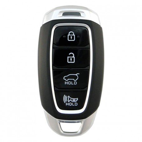 Silicone Key Cover Fit For Hyundai Verna 2020 4 Button Smart Key (Black) Image 