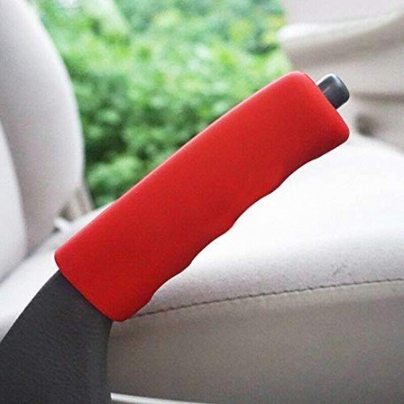 Car Handbrake Sleeve Cover (Red) Universal For Cars Image 