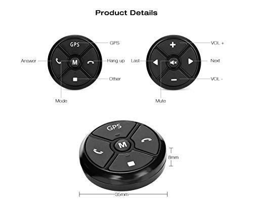 Steering Wheel Controller Wireless Universal Button Key Remote Control Universal for car Image 