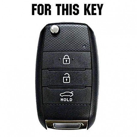 Metal Key Shell For KIA SELTOS, SONET (3 Button FLIP Folding Key) Image 