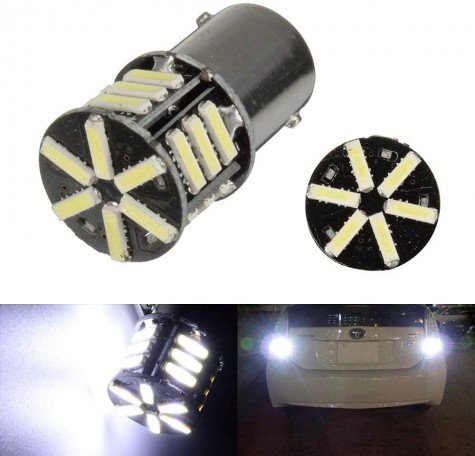 Xenon White 21 /SMD 1156 7506 P21W LED Bulbs For Backup Tail Brake Turn Signal Rear Bulb Reverse Light Image 