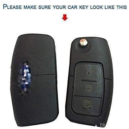 Leather Key Cover For Ford Ecosports Fiesta (Not For Push Button Start, 1 Piece) Image 
