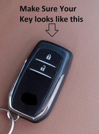  Leather Key Cover For Toyota Innova Crysta, fortuner Smart Key (Push Button Start Models) (1 Piece) Image 