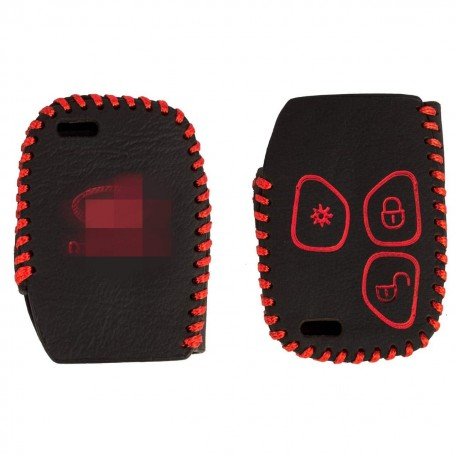 Leather Key Cover For Mahindra XYLO and Quanto Remote Key 3 Button(1 Piece) Image 