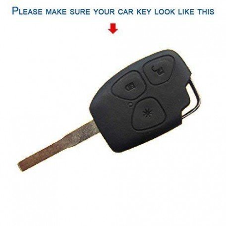Leather Key Cover For Mahindra XYLO and Quanto Remote Key 3 Button(1 Piece) Image 