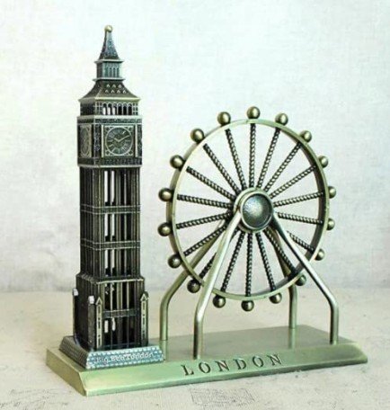 London Building Big Ben And Ferris Wheel Miniture Model Home Decoration Figurines Creative Retro Ornament Statue Desk Decor Gift Image 