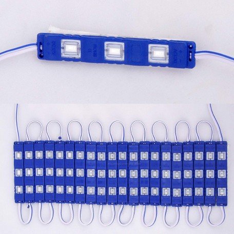 3 LED strips 12V Waterproof 5630/5730 LED SMD Injection module Blue - 20 module Image 