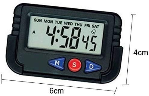 TAKSUN TS-613A-2 Car Dashboard Alarm Clock and Stopwatch with Flexible Stand Image 