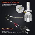 Navik H-4 All In One Compact Design 36W/3800LM CSP LED Headlight Conversion Kit Car High/Low Beam Bulb Driving Lamp 6000K, Crytal White - 2 Pcs (1 Year Warranty) Image 