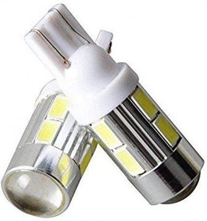 T10 LED Parking Bulb or Pilot Light White High Power Projector LED Set of 2 (White)