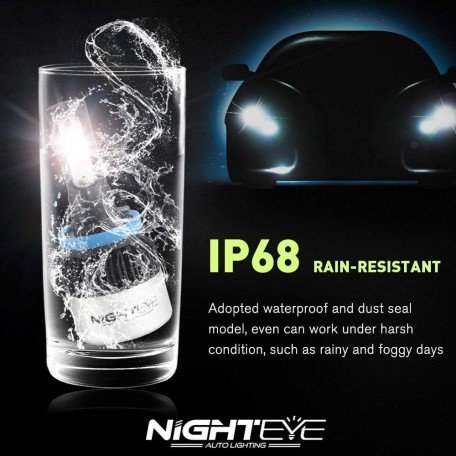 NightEye S2 H8/H9/H11 COB LED Car Headlights 72W 9000LM 6500K 2PCS - H8/H9/H11 Image 