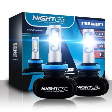 NIGHTEYE-A315 H27/880/881 LED Headlight Bulbs 2Pcs 50W 8000LM 6500K All-in-one Conversion Kit w/CSP Chips Bulb Single Beam Bulbs Super Bright LED Car light