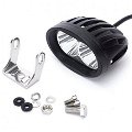 4 inch Oval CREE LED SMD Projector Auxiliary Fog Lamp Light Spot Flood Beam for Car, Motorcycle and Bikes (Pack of 2, White, 20W 3000LM) Image 