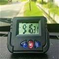 TAKSUN TS-613A-2 Car Dashboard Alarm Clock and Stopwatch with Flexible Stand Image 