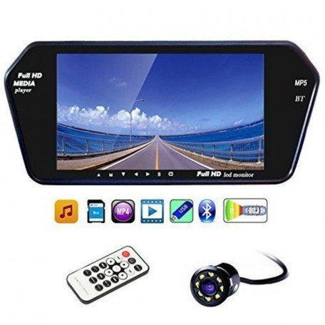 7 Inch Full HD Touch Bluetooth LED Screen+8LED Reverse Camera Image 