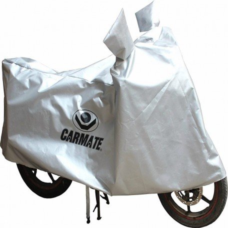 Car Mate High Quality Bike Body Cover for Yamaha Bikes and Scooty- Silver Color Image 
