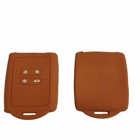 Silicone Remote Key Case Cover for Renault Kadjar (Tan) (Pack of 1)
