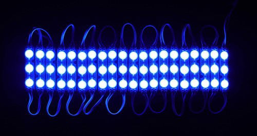 3 LED Strips 12V Waterproof 5630/5730 LED SMD Injection Module with Defuser (Pack of 20 Module-Blue) Image
