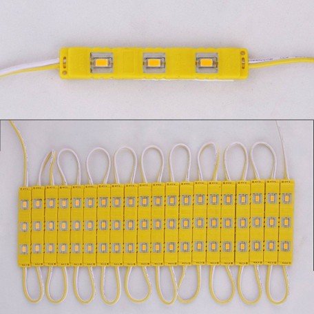 3 LED Strips 12V Waterproof 5630/5730 LED modules Yellow - 20 Modules Image