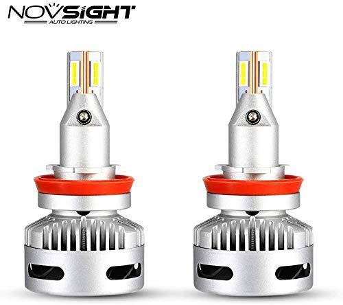 Novsight LED Headlight Bulbs Conversion Kit 6500K Xenon White 90W/pair 12,000LM/Pair Type H8/H9/H11