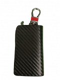 Leather Car Key Chain Cover Holder Zipper Case Remote Wallet Bag for-Renault Image 