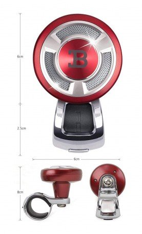 Fouring BL Platinum Power Handle Car Steering Wheel Suicide Spinner Knob - Red