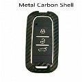 Metal Key Shell for Morris Garage Hector 3Button Push Start Model (Carbon Black) Image 