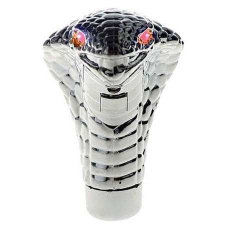 Car Cobra Head Gear Shift Knob,Touch Activated Ultra Red Eye LED Light,Handle Shifter Manual/Automatic Gear Shifting Knob Fits Most Cars