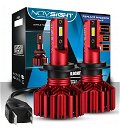 Novsight h7 led headlight bulbs conversion kits, extremely bright csp chips all-in-one fog light bulb, 10000lm 6000k, xenon white (type h7) Image 