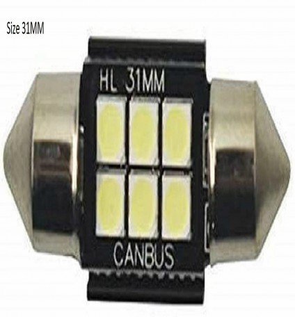  6 led no polarity canbus c5w 31mm festoon bulb for roof light dome,reading,license plate Image