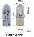 T10 CANBUS Silica Bright Side Marker Light/Turn Signal Light/Driving Light/License Parking Light Bulbs (Yellow) Image 