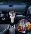 Car Cobra Head Gear Shift Knob,Touch Activated Ultra Red Eye LED Light,Handle Shifter Manual/Automatic Gear Shifting Knob Fits Most Cars Image 