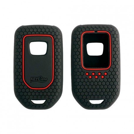 Silicone Key Cover for Honda City, Civic, Jazz, Amaze, CR-V, WR-V, BR-V Smart Key (Push Button Start Models) (Black) Image