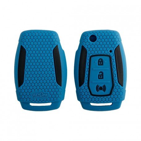 Silicone Key Cover for Mahindra XUV300, Alturas G4 flip Key (Blue) Image