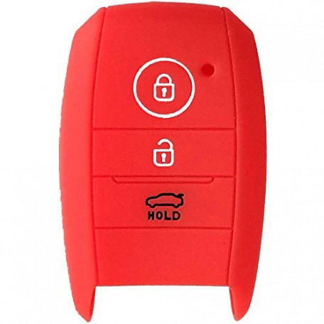  Silicone Key Cover for Kia Seltos 3B Smart Key (Red)